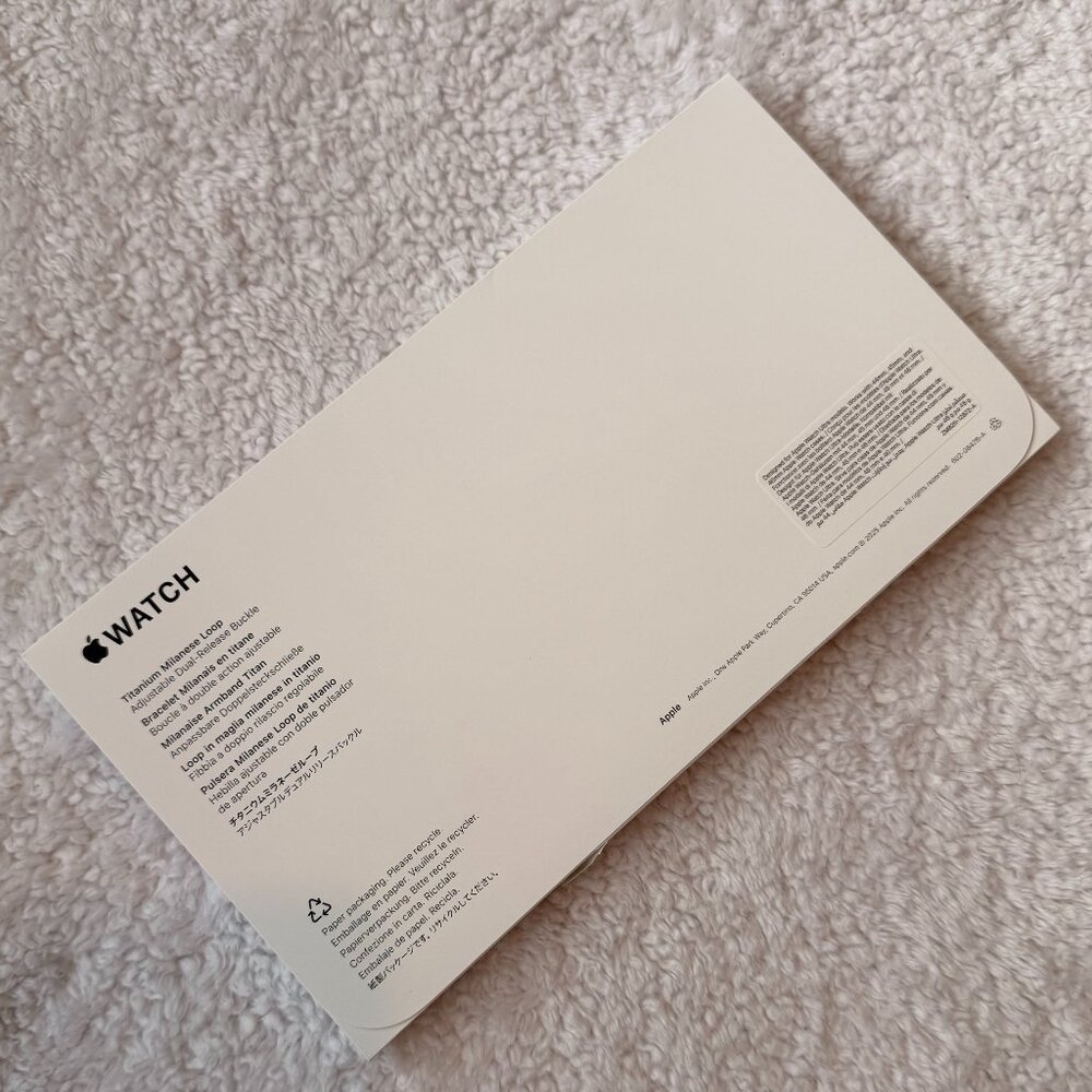 Natural Titanium Milanese Loop Apple Watch Band | 49MM | Medium - Picture 4 of 8